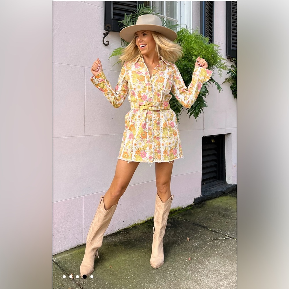 Show Me Your Mumu Durango minidress Groovy Blooms size large